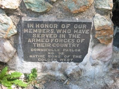 Downieville Veterans Memorial Marker - Center image. Click for full size.