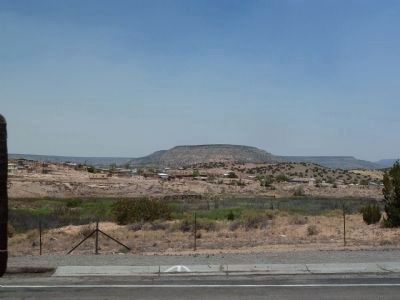 Pueblo of Laguna Marker - view north to the Pueblo area image. Click for full size.