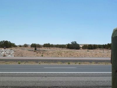 Pueblo of Laguna Marker - view south across I40 image. Click for full size.