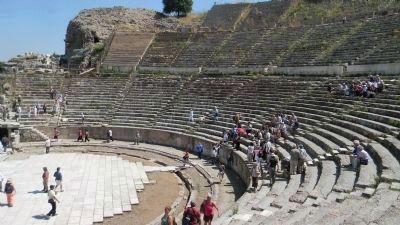 The Great Ephesus Theatre on the slope of Panayir Hill, off the Marble Road opposite Harbor Street. Click for full size. The Great Ephesus Theatre on the slope of Panayir Hill, off the Marble Road opposite Harbor Street image. Click for full size.