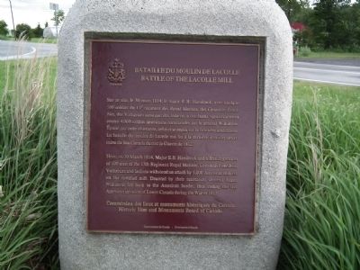 Battle of the Lacolle mill Marker image. Click for full size.