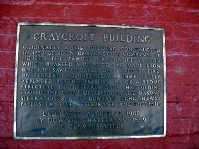 Craycroft Building Marker image. Click for full size.