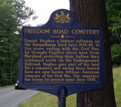 Freedom Road Cemetery Marker image. Click for full size.