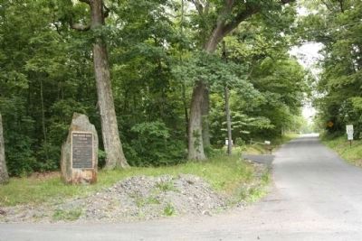 John Hanson "Hance" Steelman Marker looking southwest along Steelman Marker Road image. Click for full size.