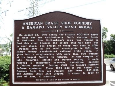 American Brake Shoe Foundry Marker image. Click for full size.