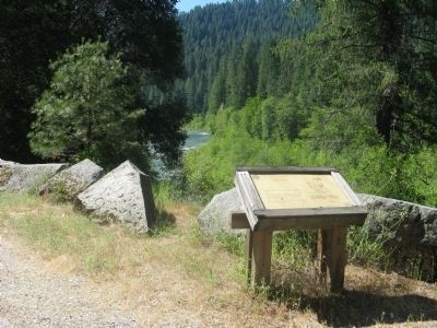 A Choice Location Marker Overlooking the North Yuba River image. Click for full size.