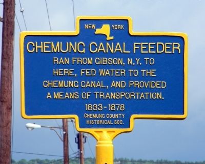 Chemung Canal Feeder Marker. Click for full size. Chemung Canal Feeder Marker image. Click for full size.