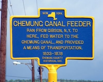 Chemung Canal Feeder Marker image. Click for full size.