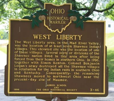 West Liberty / Glover Hall Marker image. Click for full size.