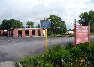 Wide view of the Chemung Canal Feeder Marker. Click for full size. Wide view of the Chemung Canal Feeder Marker image. Click for full size.