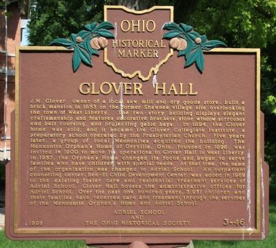 West Liberty / Glover Hall Marker image. Click for full size.