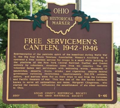 Free Servicemen's Canteen, 1942-1946 Marker image. Click for full size.