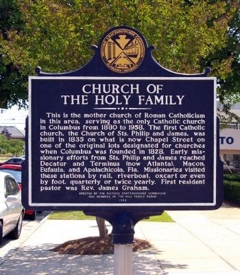 Church of the Holy Family Marker, Front image. Click for full size.