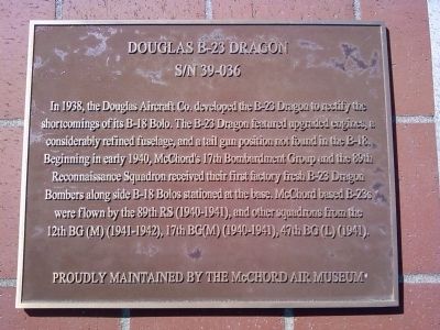 Douglas B-23 Dragon Marker. Click for full size. Douglas B-23 Dragon Marker image. Click for full size.