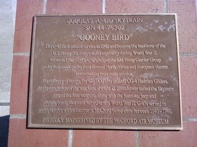 Douglas TC-47D Skytrain Marker. Click for full size. Douglas TC-47D Skytrain Marker image. Click for full size.