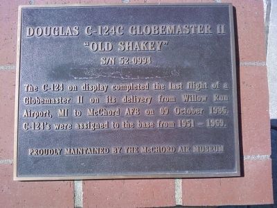 Douglas C-124C Globemaster II Marker. Click for full size. Douglas C-124C Globemaster II Marker image. Click for full size.