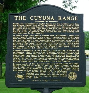 The Cuyuna Range Marker image. Click for full size.