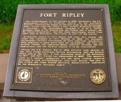 Fort Ripley Marker image. Click for full size.