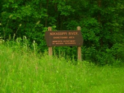 Nokassippi River Sign image. Click for full size.