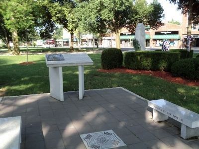 Marker in Veterans' Memorial Park. Click for full size. Marker in Veterans' Memorial Park image. Click for full size.