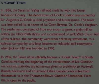 Iva Marker<br>A "Great" Town image. Click for full size.