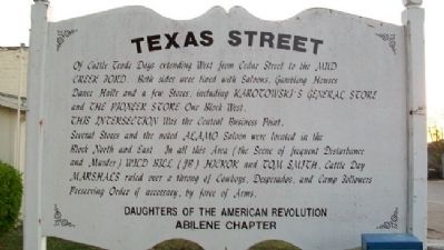 Texas Street Marker image. Click for full size.