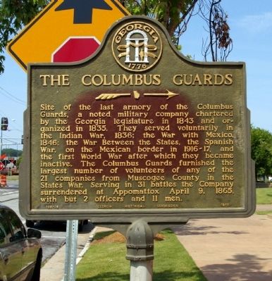 The Columbus Guards Marker image. Click for full size.
