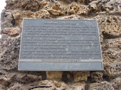 Hudson Toll Bridge Marker. Click for full size. Hudson Toll Bridge Marker image. Click for full size.