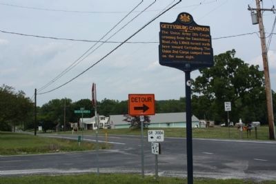 Gettysburg Campaign Marker, Barlow Greenmount Road. Click for full size. Gettysburg Campaign Marker, Barlow Greenmount Road image. Click for full size.