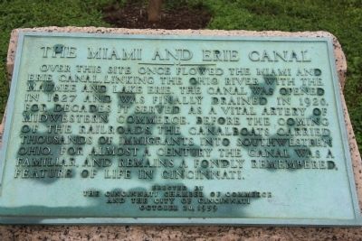 The Miami and Erie Canal Marker image. Click for full size.