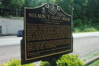 Nelson T. Gant House Marker (Back Side) image. Click for full size.