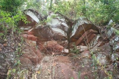 Iron ore outcrop along Red Mountain. image. Click for full size.