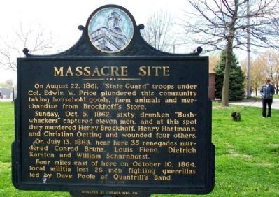 Massacre Site Marker (Side A) image. Click for full size.