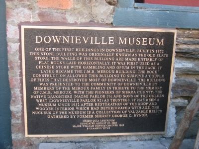 Downieville Museum Marker image. Click for full size.