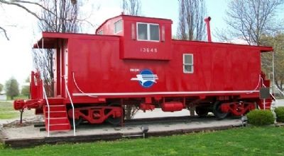 Missouri Pacific Caboose and Marker image. Click for full size.