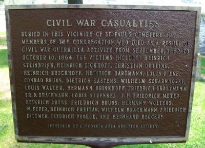 Civil War Casualties Marker image. Click for full size.