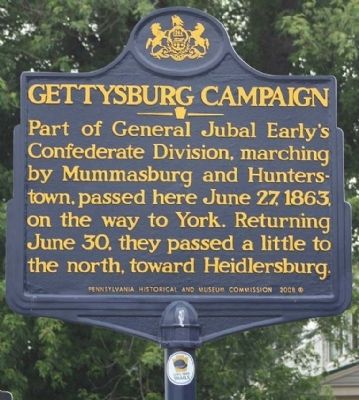 Gettysburg Campaign Marker image. Click for full size.