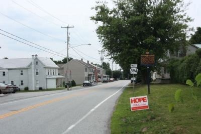 Gettysburg Campaign Marker, looking west along Hunterstown Hampton Road image. Click for full size.