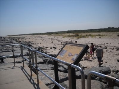 Marker in Barnegat Lighthouse State Park. Click for full size. Marker in Barnegat Lighthouse State Park image. Click for full size.