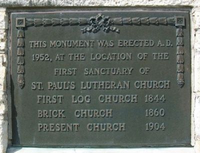 St. Paul's Lutheran Church Veterans Memorial Marker. Click for full size. St. Paul's Lutheran Church Veterans Memorial Marker image. Click for full size.