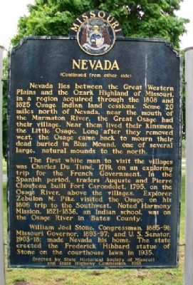 Nevada Marker (Side B). Click for full size. Nevada Marker (Side B) image. Click for full size.