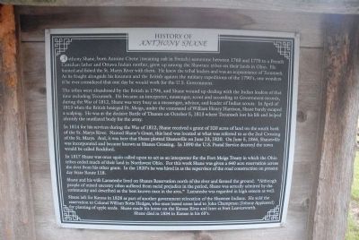 History of Anthony Shane Marker image. Click for full size.