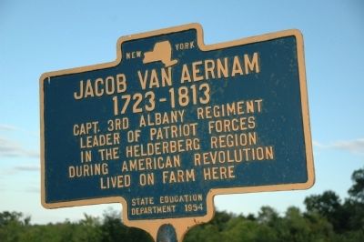 Jacob Van Aernam Marker. Click for full size. Jacob Van Aernam Marker image. Click for full size.