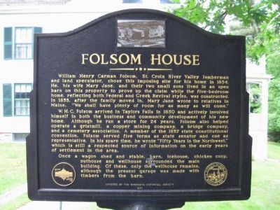 Folsom House Marker. Click for full size. Folsom House Marker image. Click for full size.