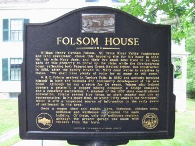 Folsom House Marker image. Click for full size.