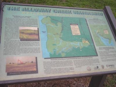 The Alloway Creek Watershed Marker image. Click for full size.