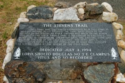 The Stevens Trail Marker image. Click for full size.