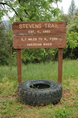 The Stevens Trail Trailhead Sign. image. Click for full size.