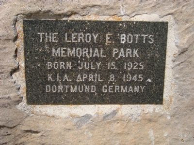 LeRoy E, Botts Memorial Park Marker image. Click for full size.