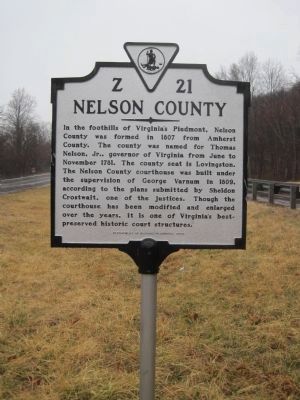 Nelson County Face of Marker. Click for full size. Nelson County Face of Marker image. Click for full size.